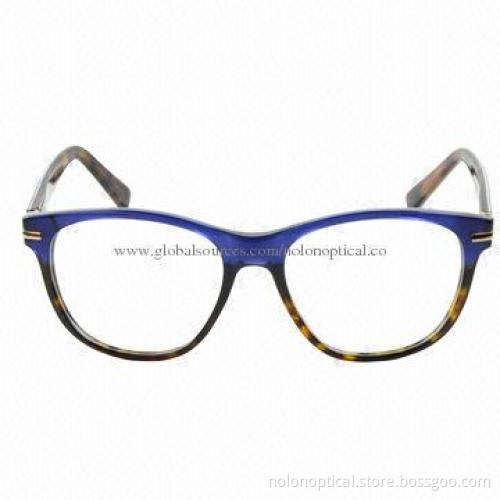 Two Tones High-end Acetate Optical Frame, Clear Lens
